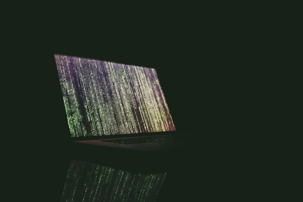 a screen of data
